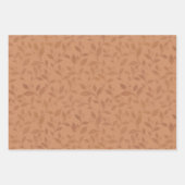 Elegant Brown Abstract herfst leest Patroon Inpakpapier Vel (Voorkant 3)