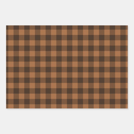 Elegant Brown Abstract herfst leest Patroon Inpakpapier Vel (Voorkant 2)
