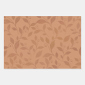 Elegant Brown Abstract herfst leest Patroon Inpakpapier Vel (Voorkant)