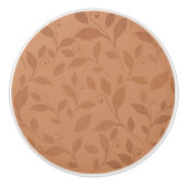 Elegant Brown Abstract herfst leest Patroon Keramische Knop (Voorkant)