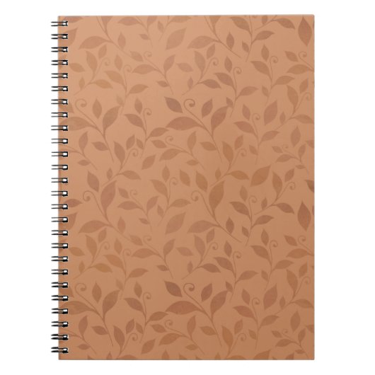 Elegant Brown Abstract herfst leest Patroon Notitieboek (Voorkant)