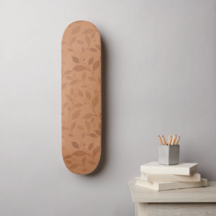 Elegant Brown Abstract herfst leest Patroon Persoonlijk Skateboard