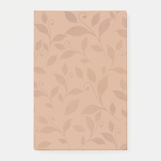 Elegant Brown Abstract herfst leest Patroon Post-it® Notes (Voorkant)