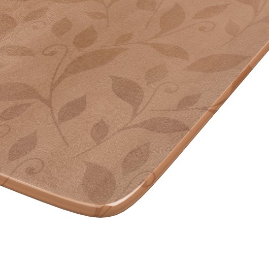 Elegant Brown Abstract herfst leest Patroon Snijplank (Hoek)