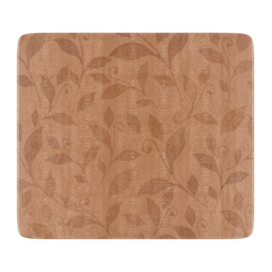 Elegant Brown Abstract herfst leest Patroon Snijplank (Voorkant)