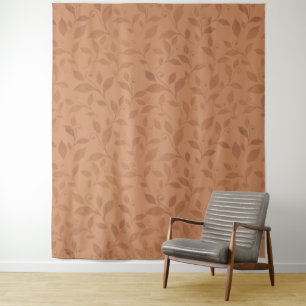 Elegant Brown Abstract herfst leest Patroon Wandkleed