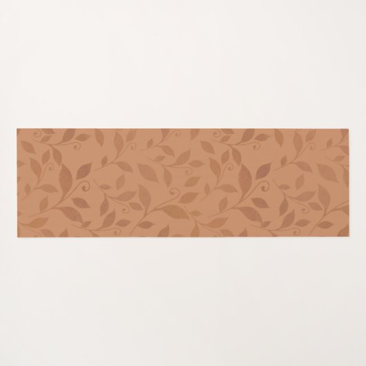 Elegant Brown Abstract herfst leest Patroon Yogamat (Achterkant (horizontaal))