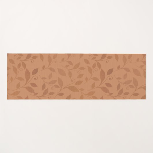 Elegant Brown Abstract herfst leest Patroon Yogamat (Voorkant (horizontaal))