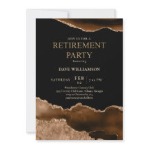 Elegant Brown Agate Gemstone Retirement Party