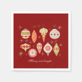 Elegant Brown and Bright Ornaments Holiday Servet (Voorkant)