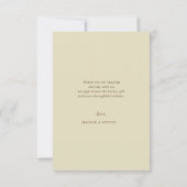 Elegant Brown and Gold Overlay Script Weddenschap Bedankkaart (Achterkant)