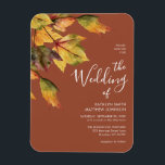 Elegant Brown Autumn Foliage Wedding Uitnodiging Magneet<br><div class="desc">Elegant Brown Autumn Foliage Wedding Fall Wedding Invitation Magnet. Nodig uw familie,  vrienden en collega's uit om uw speciale dag te vieren met deze elegante,  stijlvolle en moderne huwelijksuitnodiging Magnet. Alle teksten zijn vooraf geregeld zodat u zich gemakkelijk en snel kunt personaliseren met uw eigen details.</div>