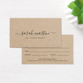 Elegant Brown Beauty Salon Gift Certificate Visitekaartje (Bureau)