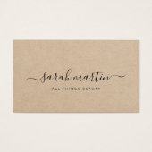 Elegant Brown Beauty Salon Gift Certificate Visitekaartje (Voorkant)