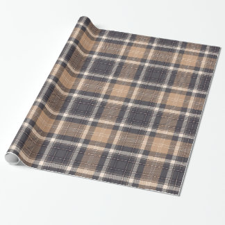 Elegant Brown | Beige | Donkergrijs bekakt Cadeaupapier