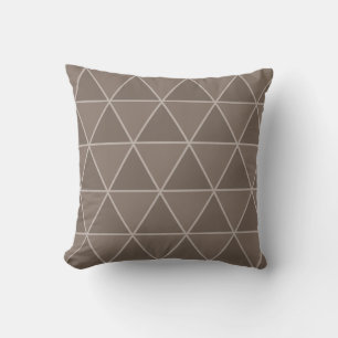 Elegant Brown & Beige Geometric Pattern Kussen