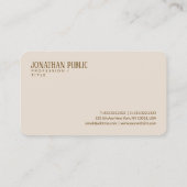 Elegant Brown Beige Rounded Corner Luxurious Silk Visitekaartje (Achterkant)