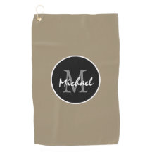 Elegant Brown Black Gepersonaliseerd Monogram Mann