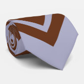 Elegant brown &blue chevron pattern Neck Tie Stropdas (Opgerold)
