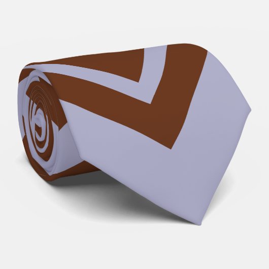 Elegant brown &blue chevron pattern Neck Tie Stropdas (Opgerold)