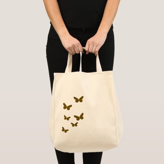 Elegant Brown Butterfly Minimalist | Modern Tote Bag (Voorkant (product))