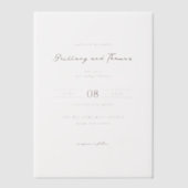 Elegant Brown Calligraphy Vellum Uitnodigingen (Voorkant)