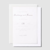 Elegant Brown Calligraphy Vellum Uitnodigingen (Offset)