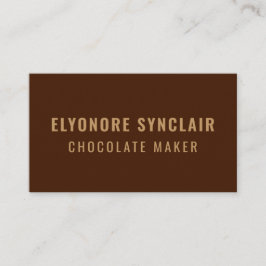 Elegant Brown Chocolate Maker Social Icon QR Code  Visitekaartje