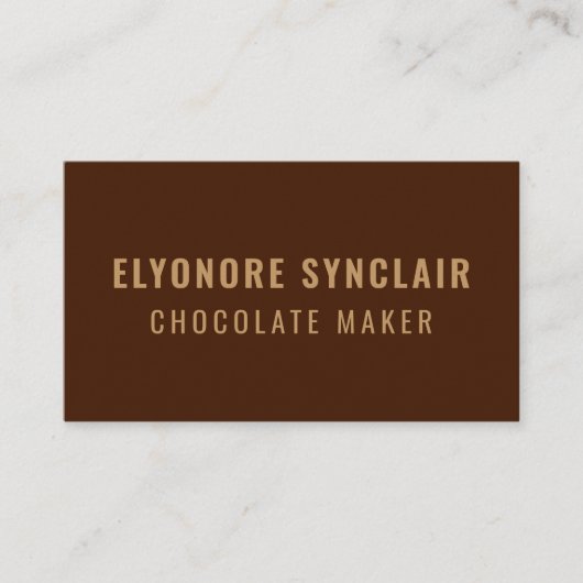 Elegant Brown Chocolate Maker Social Icon QR Code  Visitekaartje (Voorkant)