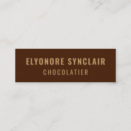 Elegant Brown Chocolatier Social Icon QR Code  Mini Visitekaartje