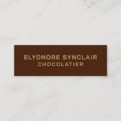 Elegant Brown Chocolatier Social Icon QR Code  Mini Visitekaartje (Voorkant)