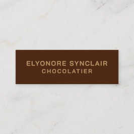 Elegant Brown Chocolatier Social Icon QR Code  Mini Visitekaartje