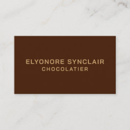 Elegant Brown Chocolatier Social Icon QR Code  Visitekaartje