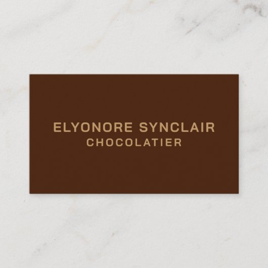 Elegant Brown Chocolatier Social Icon QR Code  Visitekaartje (Voorkant)