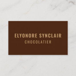 Elegant Brown Chocolatier Social Icon QR Code  Visitekaartje