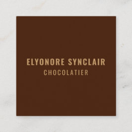 Elegant Brown Chocolatier Social Logo QR Code  Vierkante Visitekaartje