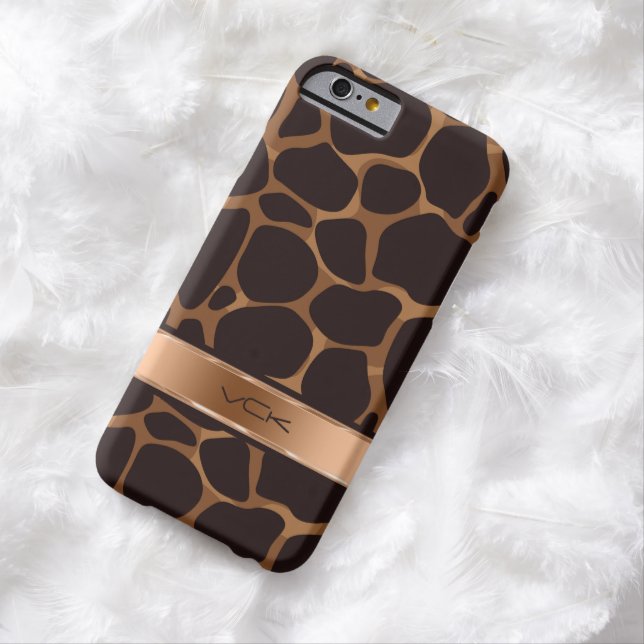 Elegant Brown & Copper Leopard Print Case-Mate iPhone Case (Voorbeeld)