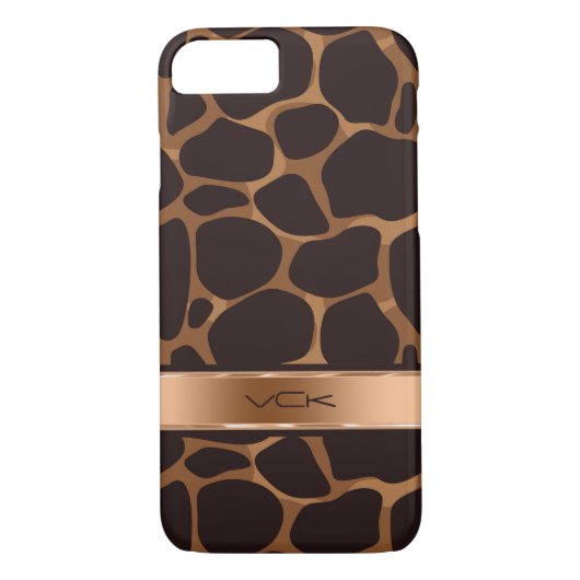 Elegant Brown & Copper Leopard Print Case-Mate iPhone Case (Achterkant)