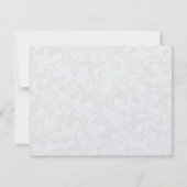 Elegant Brown Damask op Light Aqua Blue Bedankkaart (Achterkant)