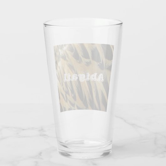 Elegant Brown Duck Feather Pattern Foto Natuur Glas (Achterkant)