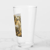 Elegant Brown Duck Feather Pattern Foto Natuur Glas (Links)