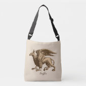 Elegant Brown en Beige Griffin - Legendary Beast Crossbody Tas (Voorkant)