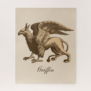 Elegant Brown en Beige Griffin - Legendary Beast Legpuzzel