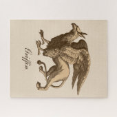 Elegant Brown en Beige Griffin - Legendary Beast Legpuzzel (Horizontaal)