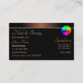 Elegant Brown en Black met Logo Professional Visitekaartje (Achterkant)