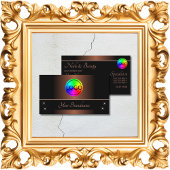 Elegant Brown en Black met Logo Professional Visitekaartje