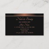 Elegant Brown en Black met Monogram Professional Visitekaartje (Achterkant)