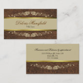 Elegant Brown en Tan Visitekaartje (Voorkant / Achterkant)