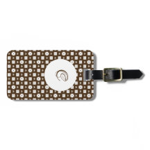 Elegant Brown en White Checkered Pattern