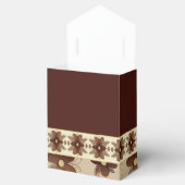 Elegant Brown Floral Bedankdoosjes (Geopend)